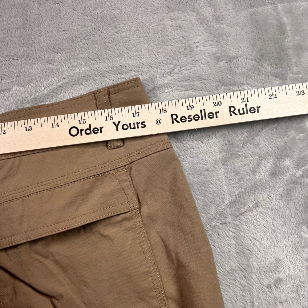 Prana Breathe Zion Cargo Pants Mens Large Lrg x 32L Tan Khaki Hiking Outdoor - Picture 5 of 11